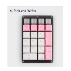 Pink and White Keycaps