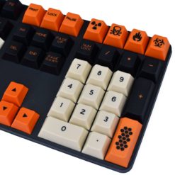 Carbon Cherry Profile Dyesub PBT Main White