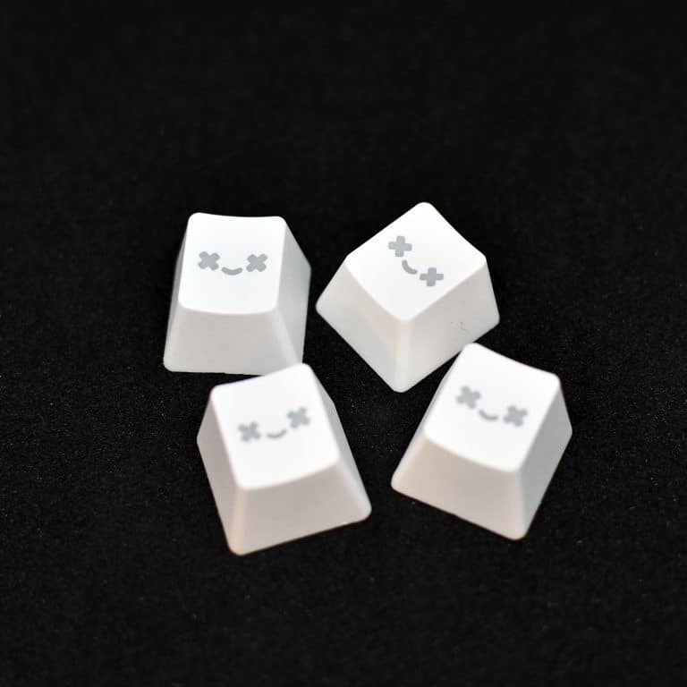 Translucent Smiley PBT Keycap White