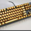 Metallic Gold Electroplated Keycaps Full