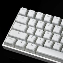 Vanilla Pudding Keycaps White Closeup