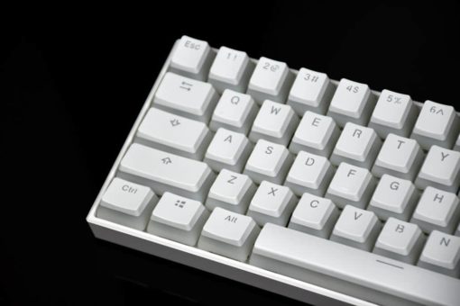 Vanilla Pudding Keycaps White Closeup