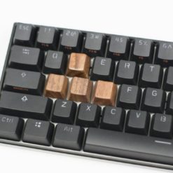 Wooden WASD Keycaps Close