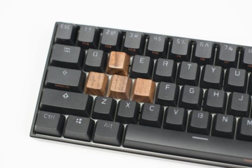 Wooden WASD Keycaps Close