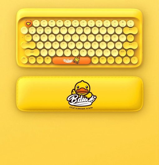 Lofree Bduck Bluetooth Mechanical Keyboard Set Yellow Deskmat