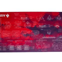 Red Geometric Deskmat Main