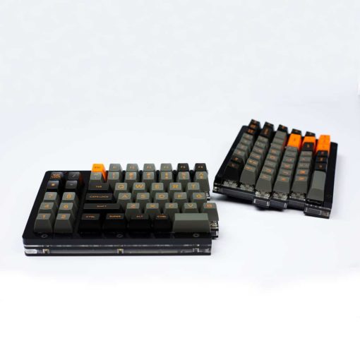 Domikey Doubleshot Orange Dolch SA Profile Keycaps Split