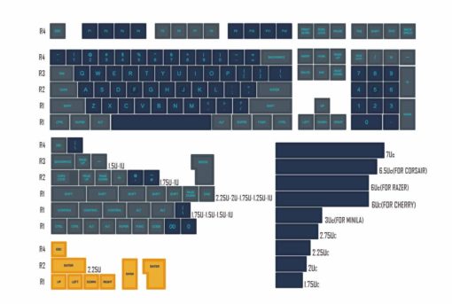 Domikey SA Atlantis Doubleshot Keycaps ABS Mechanical Keyboard 159 keys