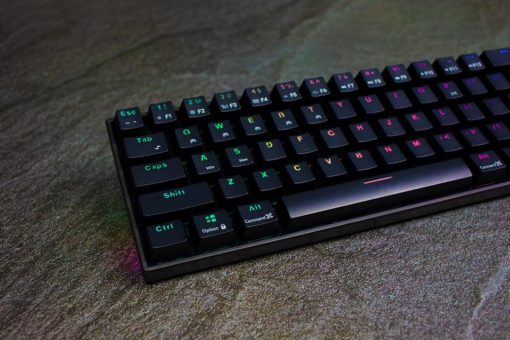 RK71 Black 71 key Mechanical Keyboard Left Angle