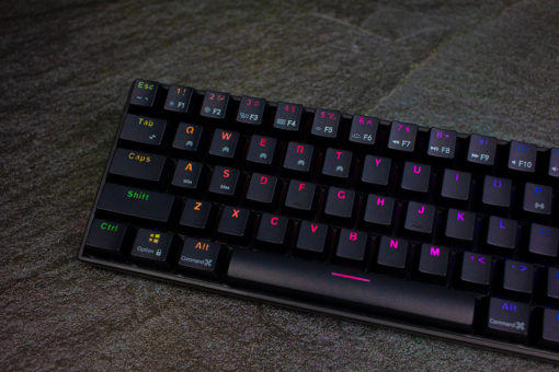 RK71 Black 71 key Mechanical Keyboard Left Profile