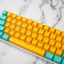 OEM PBT Tropical Punch Translucent Doubleshot Keycaps Close