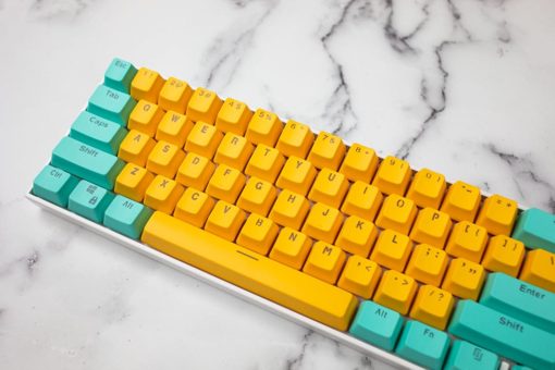 OEM PBT Tropical Punch Translucent Doubleshot Keycaps Close