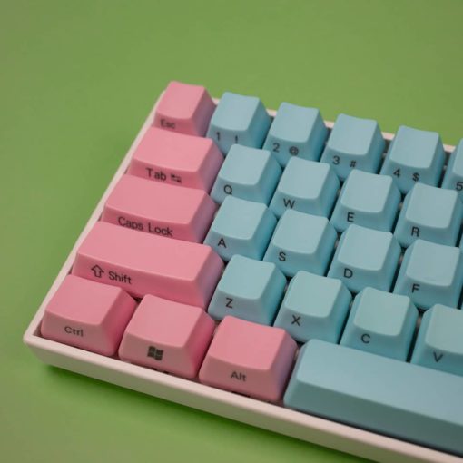 OEM Cotton Candy Side Legend Keycaps Close