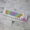 OEM Profile PBT Alpha Keycaps Rainbow Wave Pastel