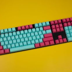 OEM Profile Cyan and Burgundy PBT keycaps 108 keycaps Full