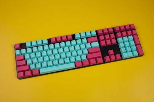 OEM Profile Cyan and Burgundy PBT keycaps 108 keycaps Full