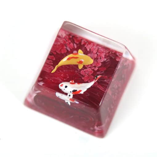 Koi Artisan Keycap Dark Red