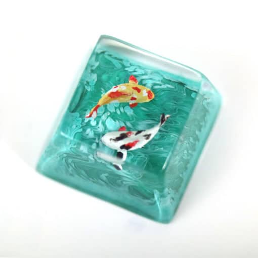 Koi Artisan Keycap Teal