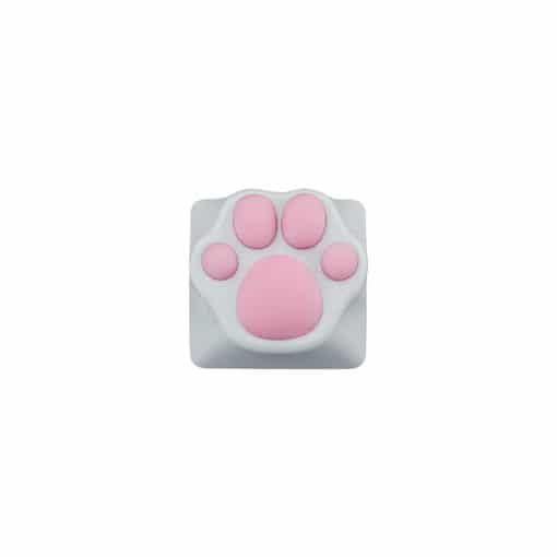 ZomoPlus Kitty Paw Premium Metal Keycap White and Pink