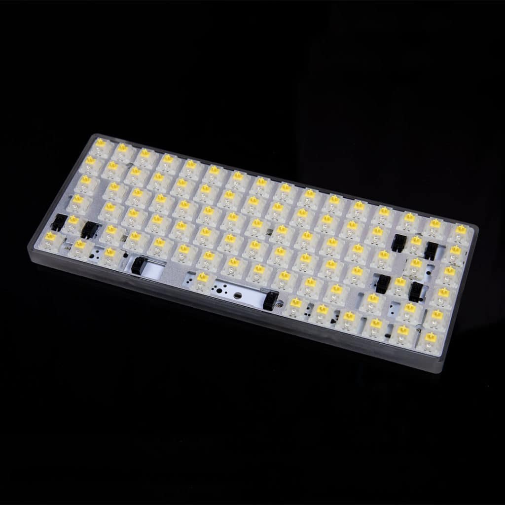 Custom 75% Keyboard Kit with Acrylic Case and RGB Underglow ...