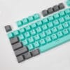 Gray on Teal OEM Translucent Keycaps Main