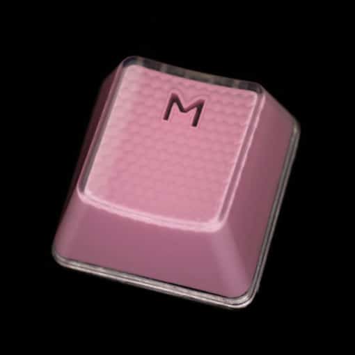 Acrylic Honeycomb Keycaps Pink Close