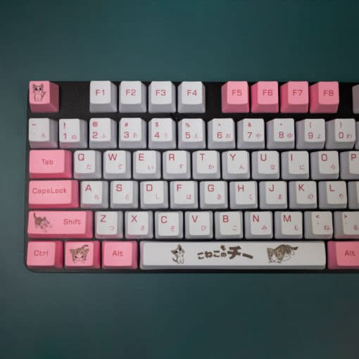 Crazy Kitty OEM Profile PBT Keycaps Left