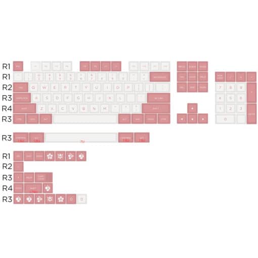 SA Peony Keycaps Full Layout